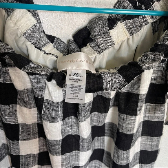 Anthropologie Gingham Off The Shoulder Dress - Picture 5 of 9